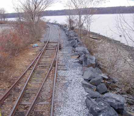 starting on the narrow, curved portion of the causeway
